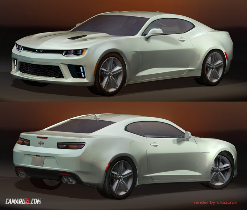 Illustration for article titled Here Is An Even Better Render Of The 2016 Chevrolet Camaro In White